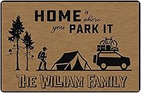 Vista 11 de Magimagine Alfombra personalizada para puerta de cámper, alfombra de puerta de RV de camping personalizada con texto, alfombra de cámper