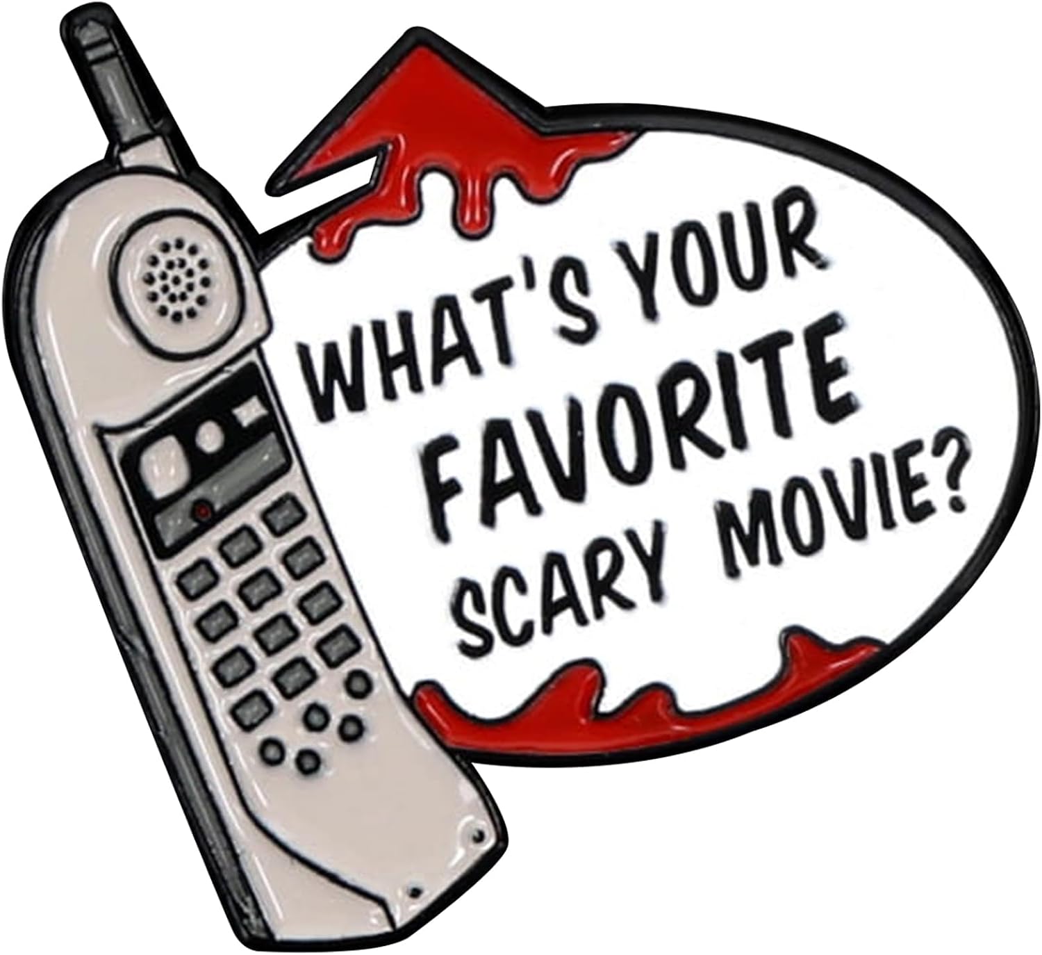 Toynk Scream Phone "What's Your Favorite Scary Movie?" Enamel Collector Pin