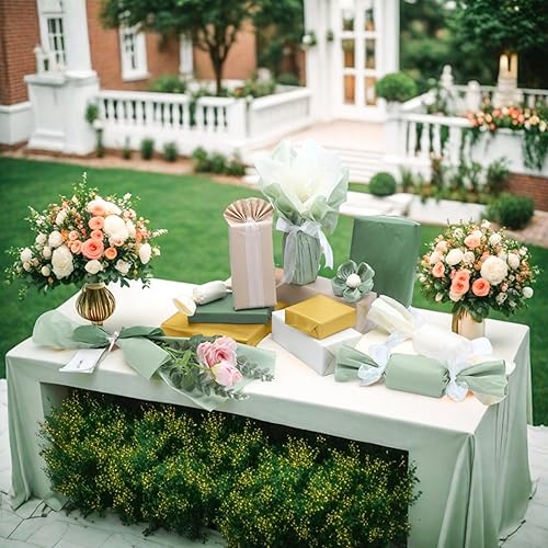 Miniatura 5 de 120 hojas de papel de seda verde para bolsas de regalo, papel de seda de regalo verde dorado surtido a granel para manualidades, embalaje, regalos,