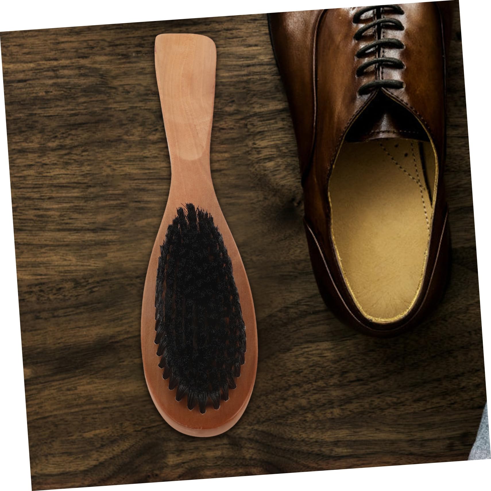3 Pz Spazzola Per Scarpe in Legno Massello Spazzola Per La Pulizia Dei Sacchetti Spazzola Per Scarpe in Crine Di Cavallo Spazzola Per Lucidare Gli Stivali Calzascarpe Di Legno GALPADA