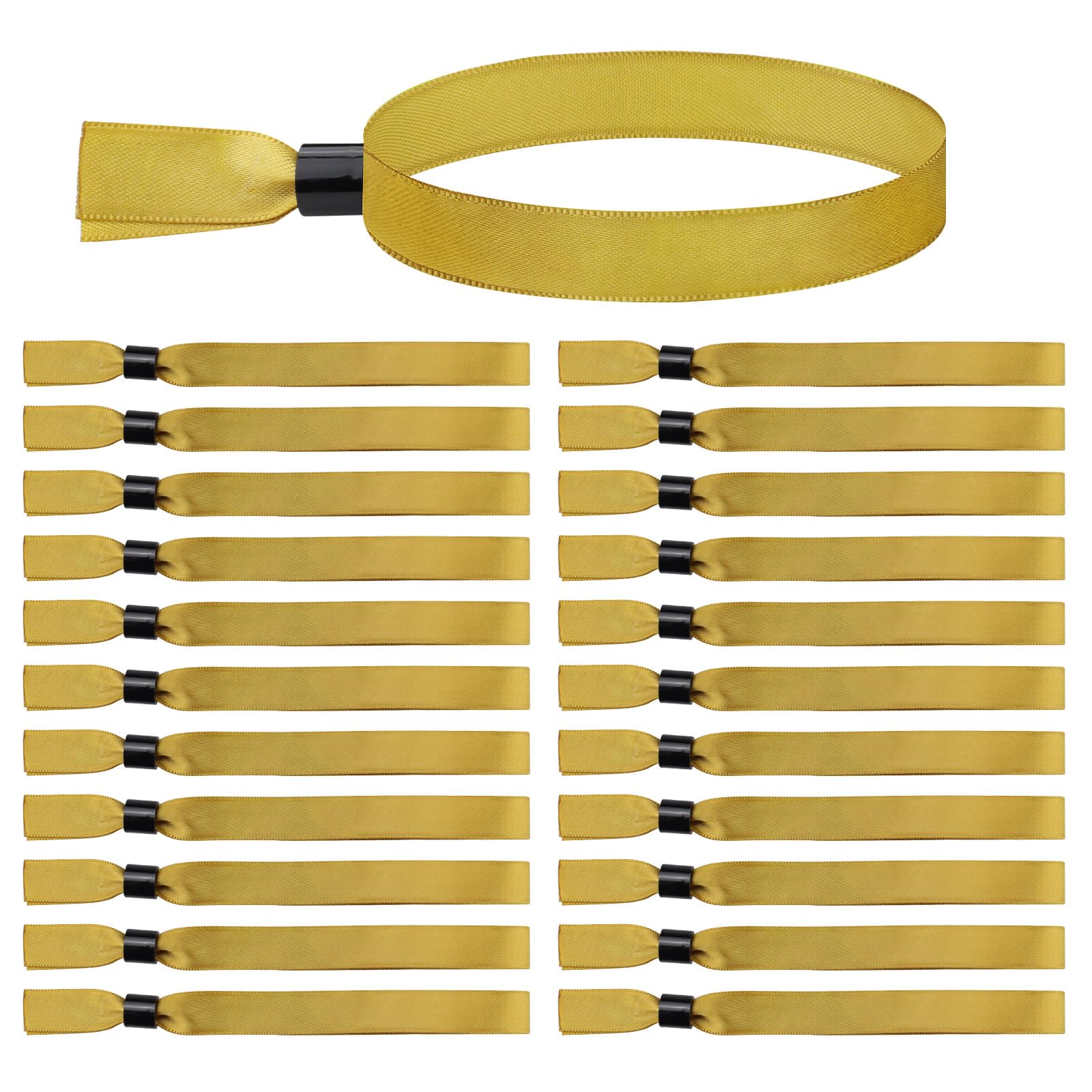 150 Pack Gold Cloth Event Wristbands, Party Wrist Bands for Events Disposable, Event Wristbands for Festivals, Cloth Wristbands for Party Music, Festival, Wedding Carnival, Live Show(Gold)