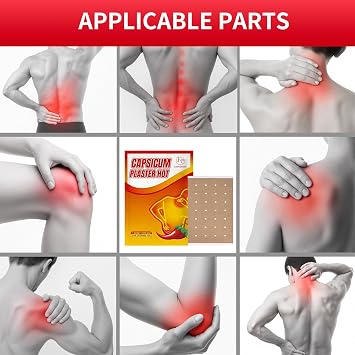 Capsaicin Patches -20 Count Hot Capsicum Patch - 3.94x2.76 Capsaicin Hot Patch