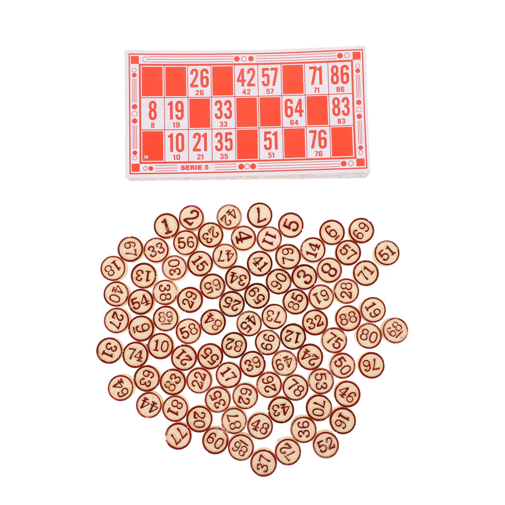 VANZACK 1Set Interactive Bingo Game Number Cards Chess Props for Family and Friends Gatherings for Game Nights and Parties Safe Design