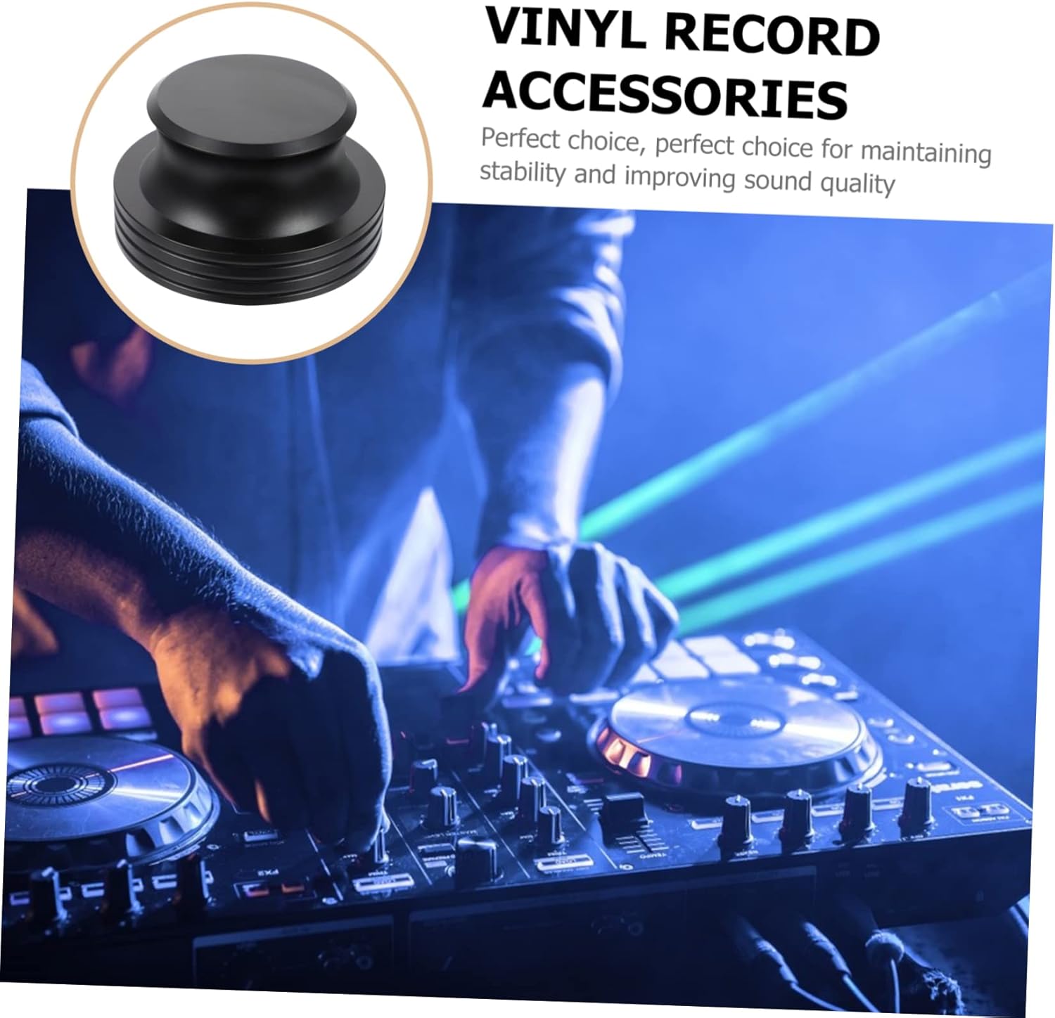 1pc Aluminum Vinyl Record Weight Stabilizer Turntable Stabilizer for Enhanced Sound Quality and Noise Reduction Ergonomic Design for