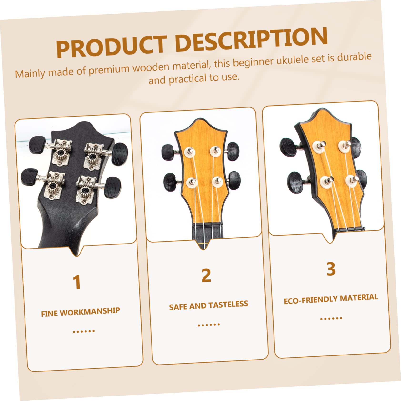 Milisten Holz Ukulele für Anfänger Kinderinstrument Instrumente Musikinstrument für Junge Mädchen Ukulelen für Anfänger