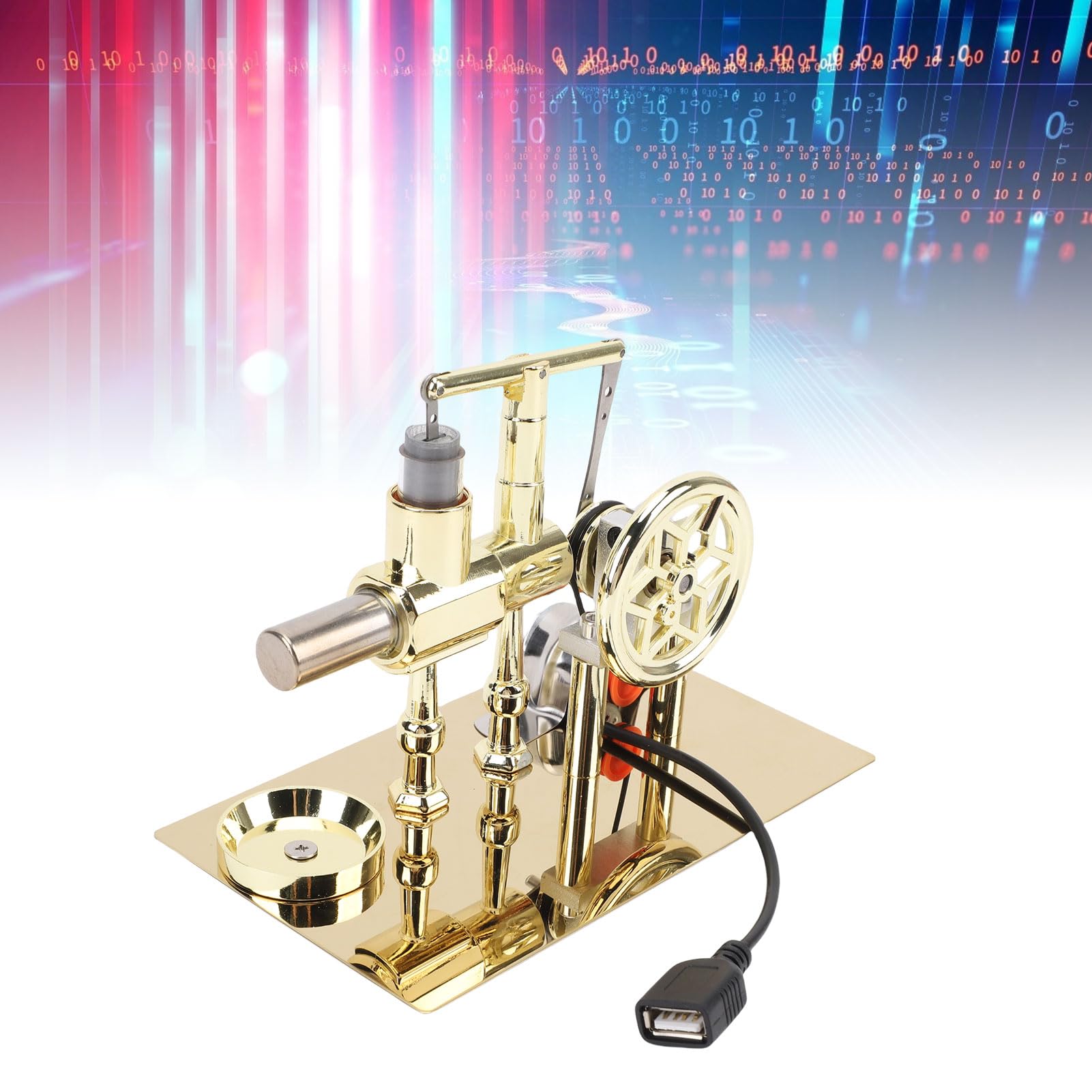 Stirlingmotormodell mit LED-Licht-Heißluft-Stromgenerator für den