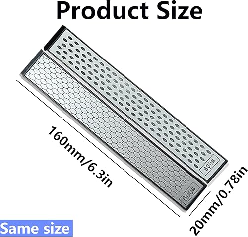 Miniatura 2 de Piedra de afilar de diamante, afilador de diamantes de piedra, placa de superficie de panal con base antideslizante para tijeras, cuchillos, cocina