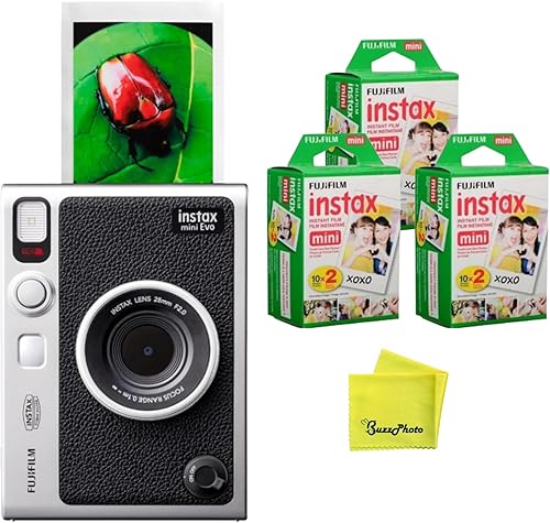 Miniatura 16 de Fujifilm Instax Mini EVO - Cámara instantánea Negro -,(BK) con 2 paquetes individuales,(BK) con 4 paquetes individuales,(BR) con 3 paquetes