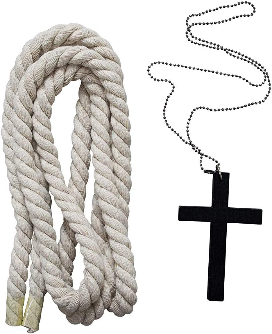 Friar Medieval Hooded Monk Renaissance Priest Robe Costume Cosplay - Image 4