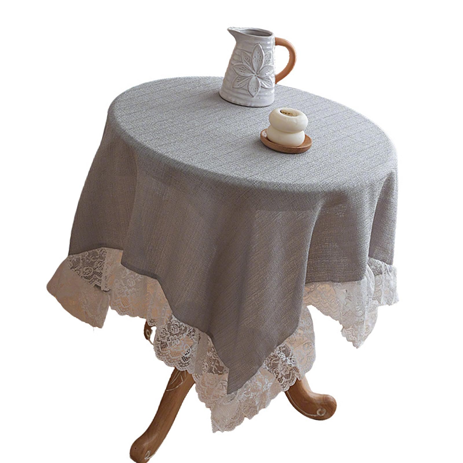 Tsophreniq Lace Dining Tablecloth Wrinkleproof Easy-Clean Polyester for Gatherings Kitchen Decor Lace Table Runners