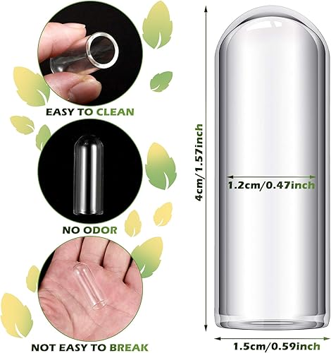 Miniatura 2 de 10 puntas de vidrio para pajillas, tapas transparentes, a prueba de polvo, para varios estilos de pajitas (0.472 pulgadas)