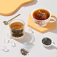 Vista 2 de Numola 100 bolsas de té desechables para té de hojas sueltas, bolsas de té vacías de material natural, bolsa infusora de té, bolsitas infusoras