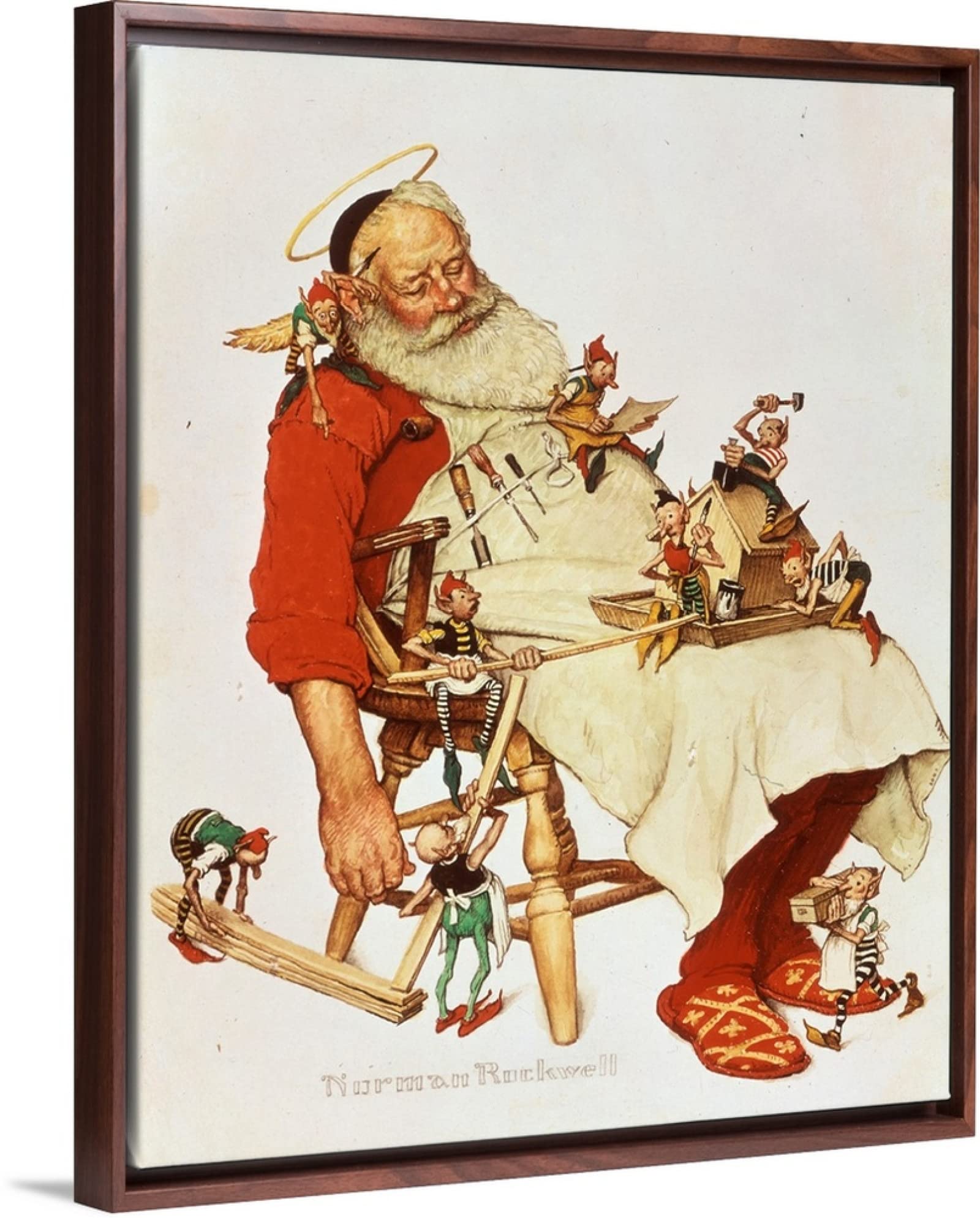 油絵 絵画【サンタの里】 油絵 絵画【サンタの里】