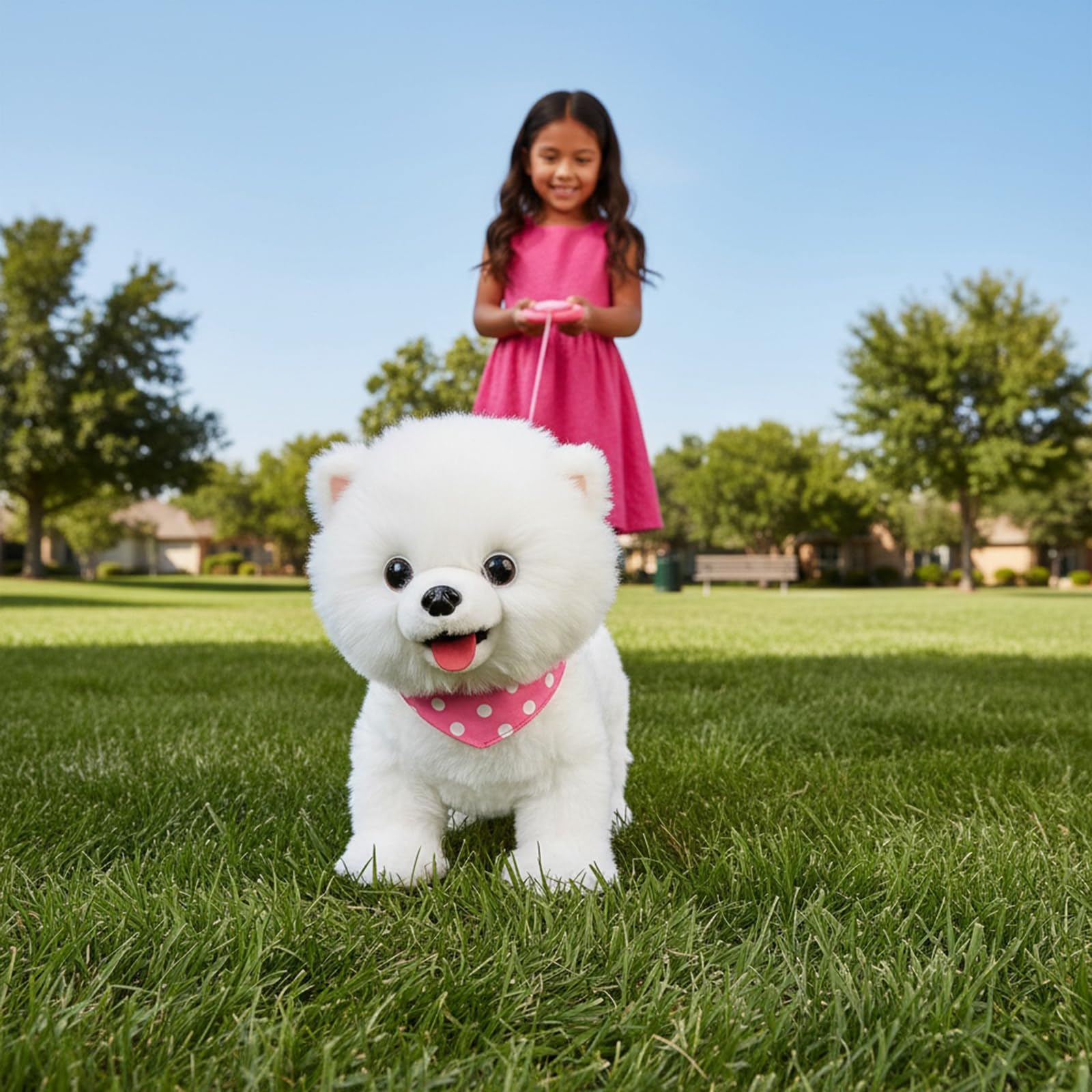 Juguete De Perro Robot De Peluche Suave con Correa Remota y Voz