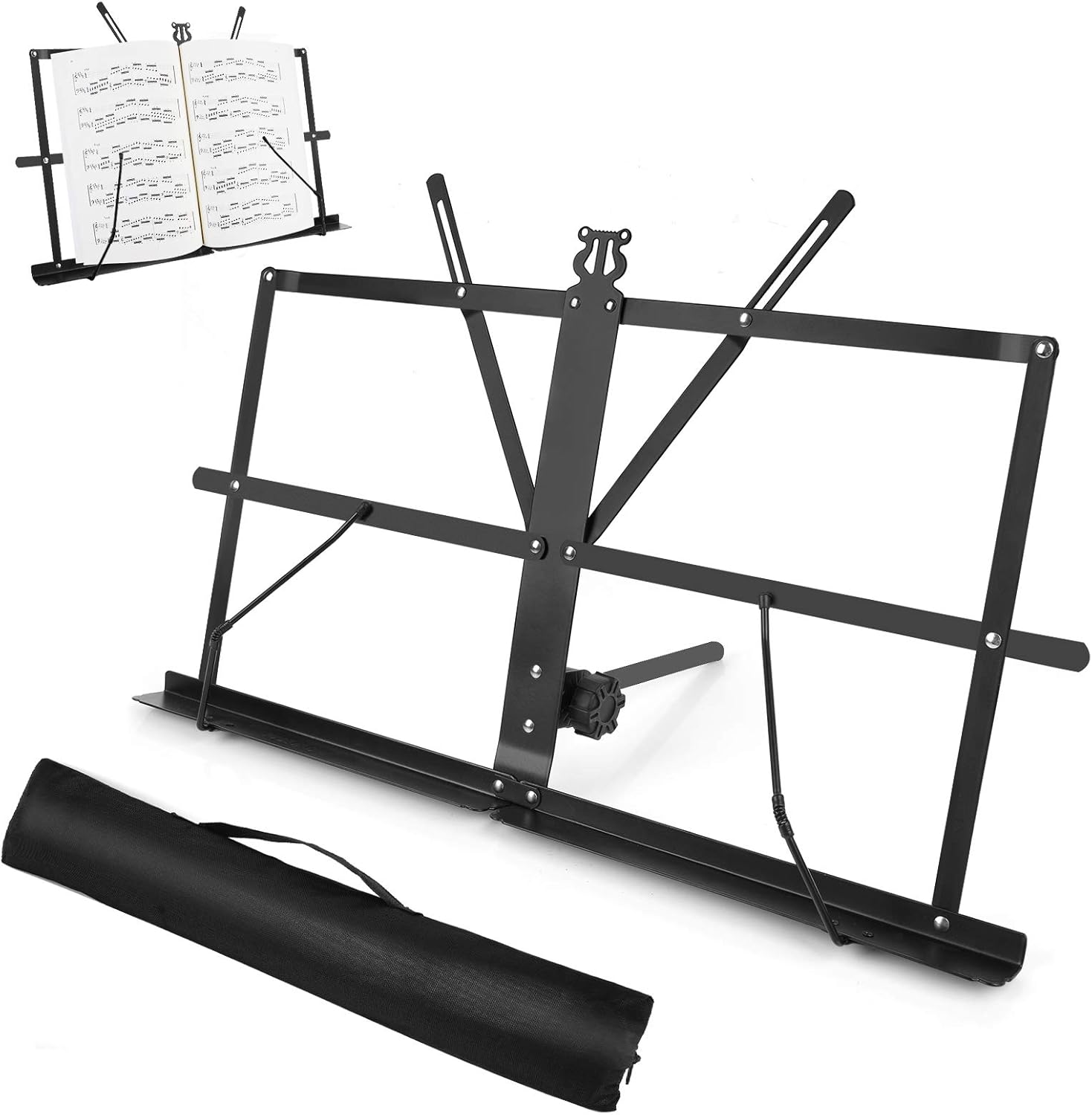 Sheet Music Stand, Table Top Desktop Book Stand Folding