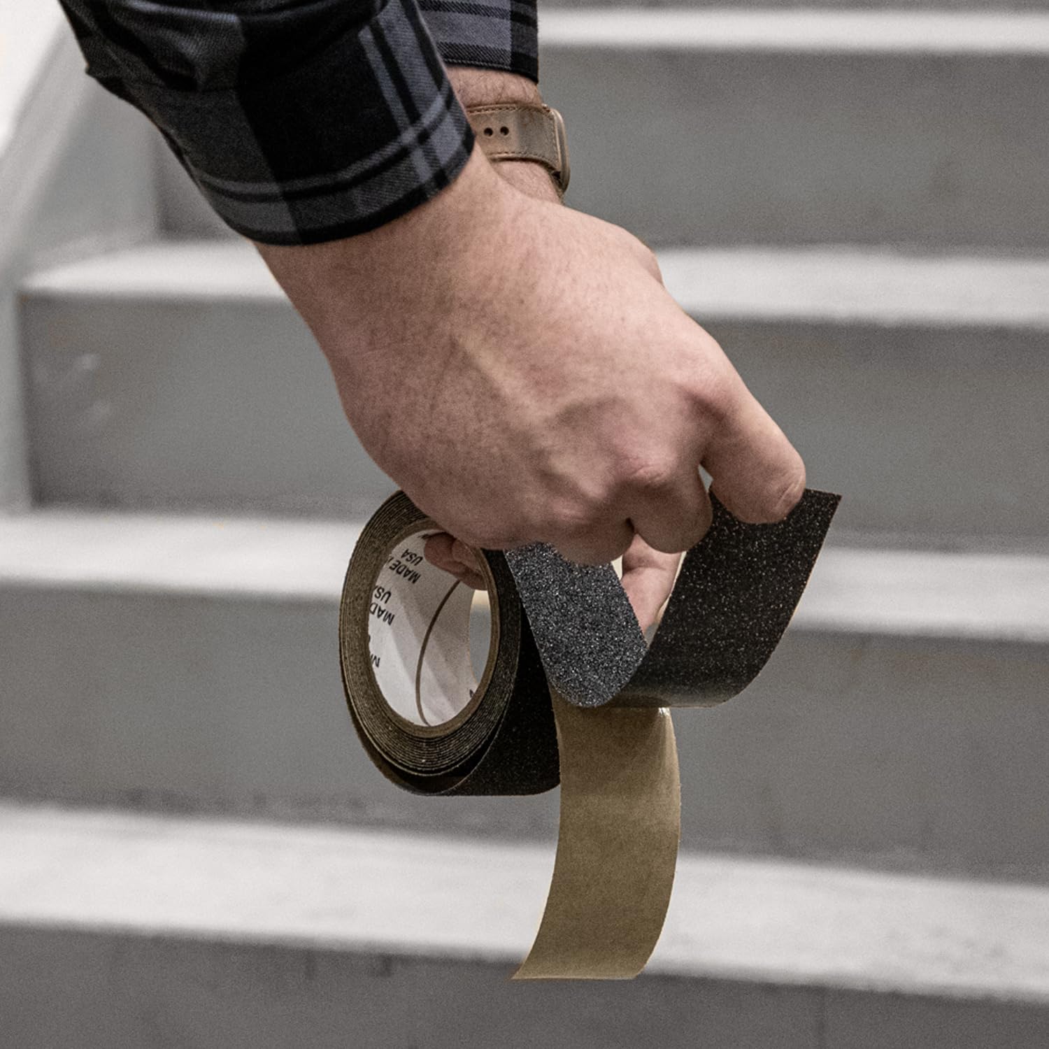 Buyers Products AST215 Anti-Skid Tape, 2" x 15', Traction Tape for Stairs, Grip Tape for Steps (Pack of 2)