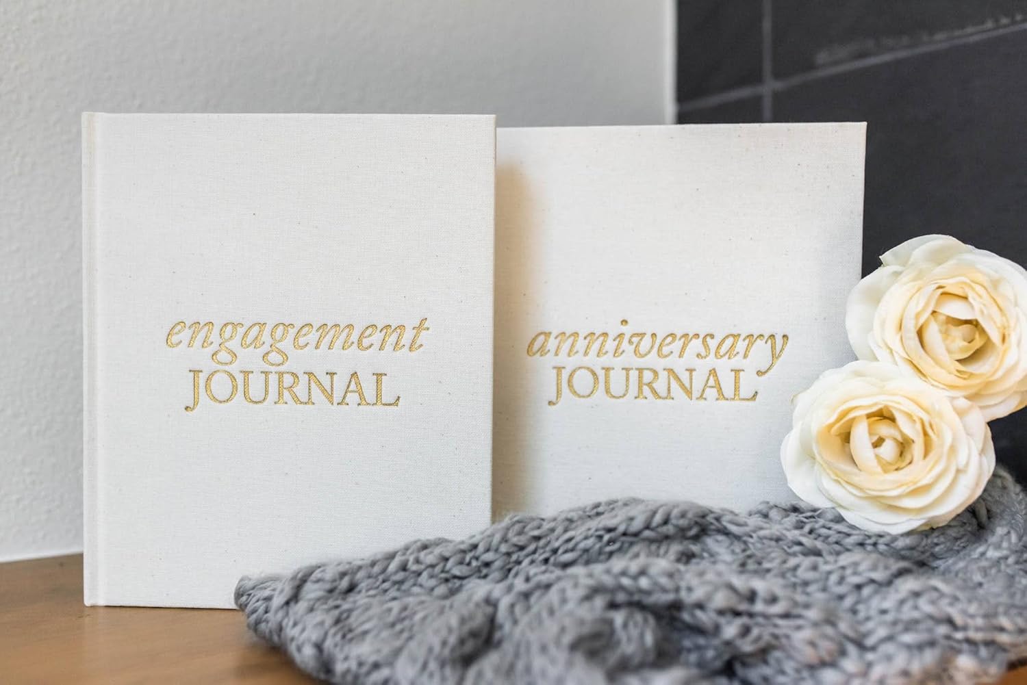 Engagement and Anniversary Journal Bundle by Duncan & Stone, Ivory