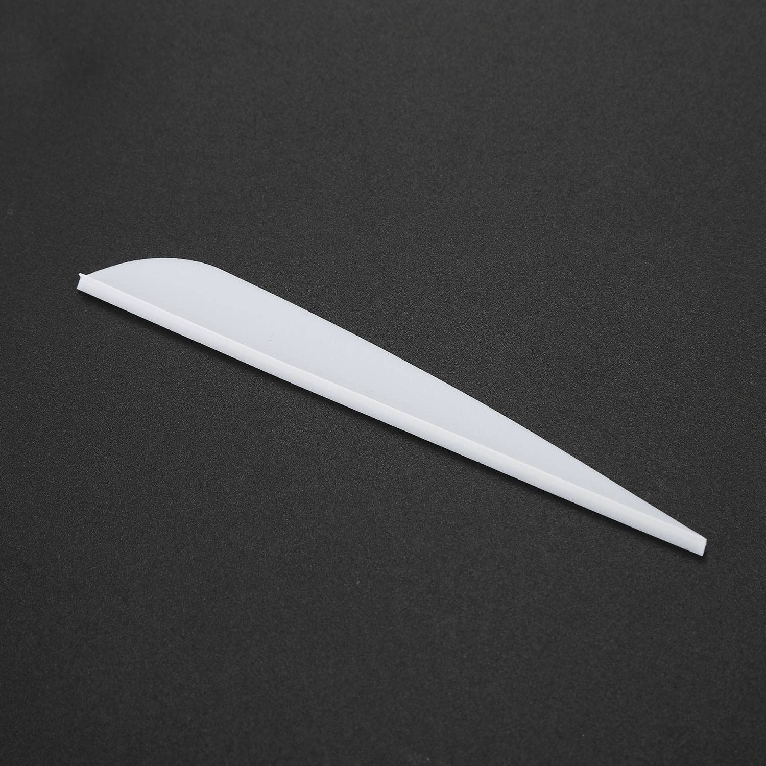 Kissmii Ailettes Flèches Archerie 4 Pouces - Lot De 50 - Blanc - TPU Souple - Réversible à L'Eau Chaude
