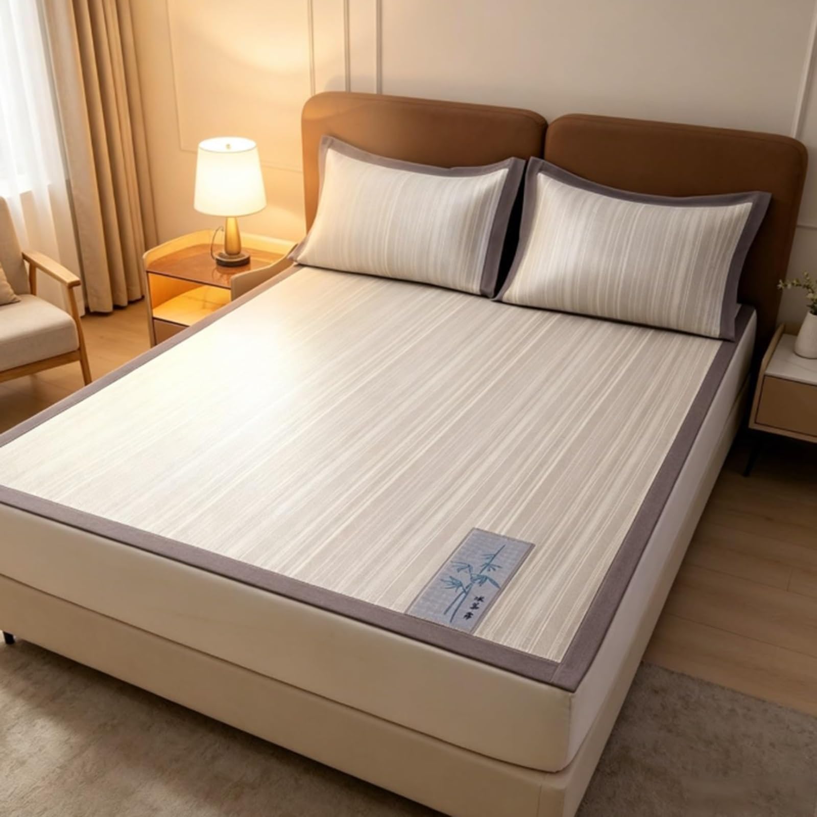 Mata Chłodząca Ice Silk Z Podkładem W Kształcie Plastra Miodu, Składana | , Oddychająca Nakładka Na Łóżko(220*200cm)