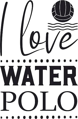 Parches de waterpolo termoadhesivos adhesivos de transferencia de letras para camisetas Ropa de tela | I Love Water Polo