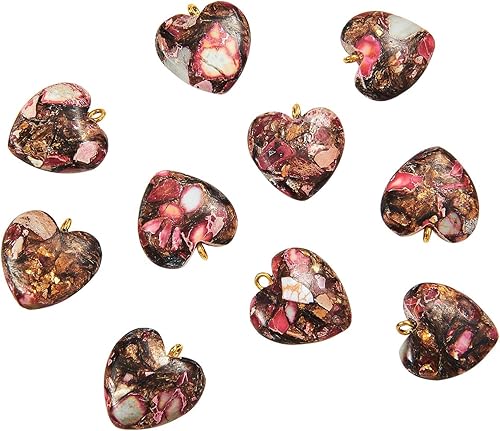 Miniatura 8 de 10 colgantes de cristal natural de ojo de tigre de Airssory en forma de corazón para mujeres, adultos, niñas, joyas, manualidades, collar, 0.906 x