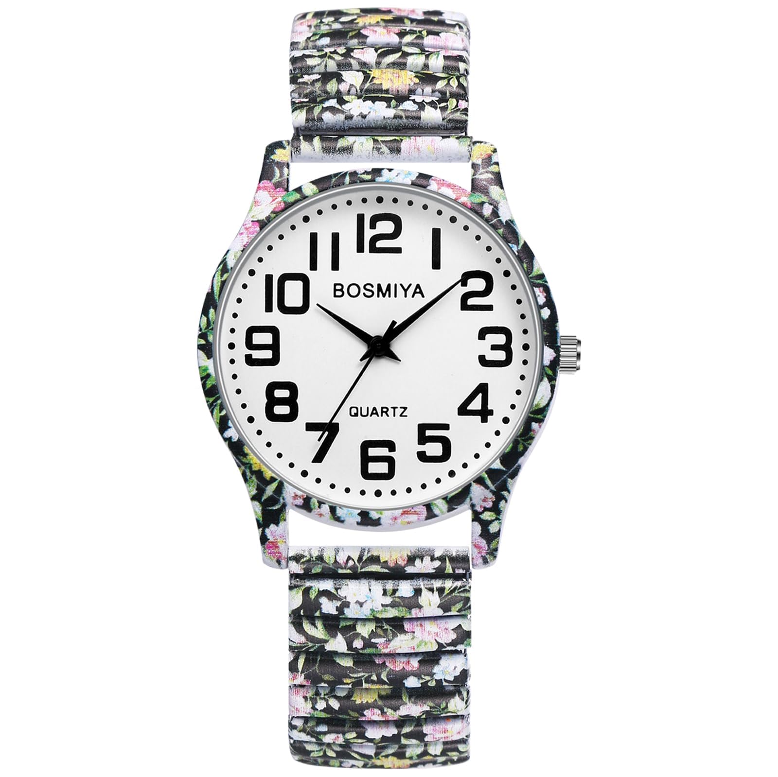OIDEA Women Large Face Stretch Band Quartz Watch