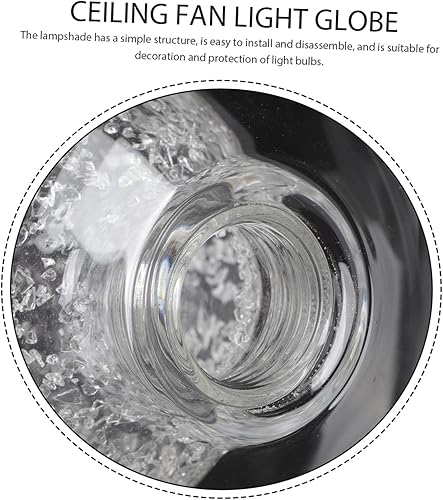 Miniatura 7 de Pantalla de lámpara de vidrio de repuesto redonda de globo de vidrio transparente, cubierta de luz colgante para el hogar, pantalla de lámpara de