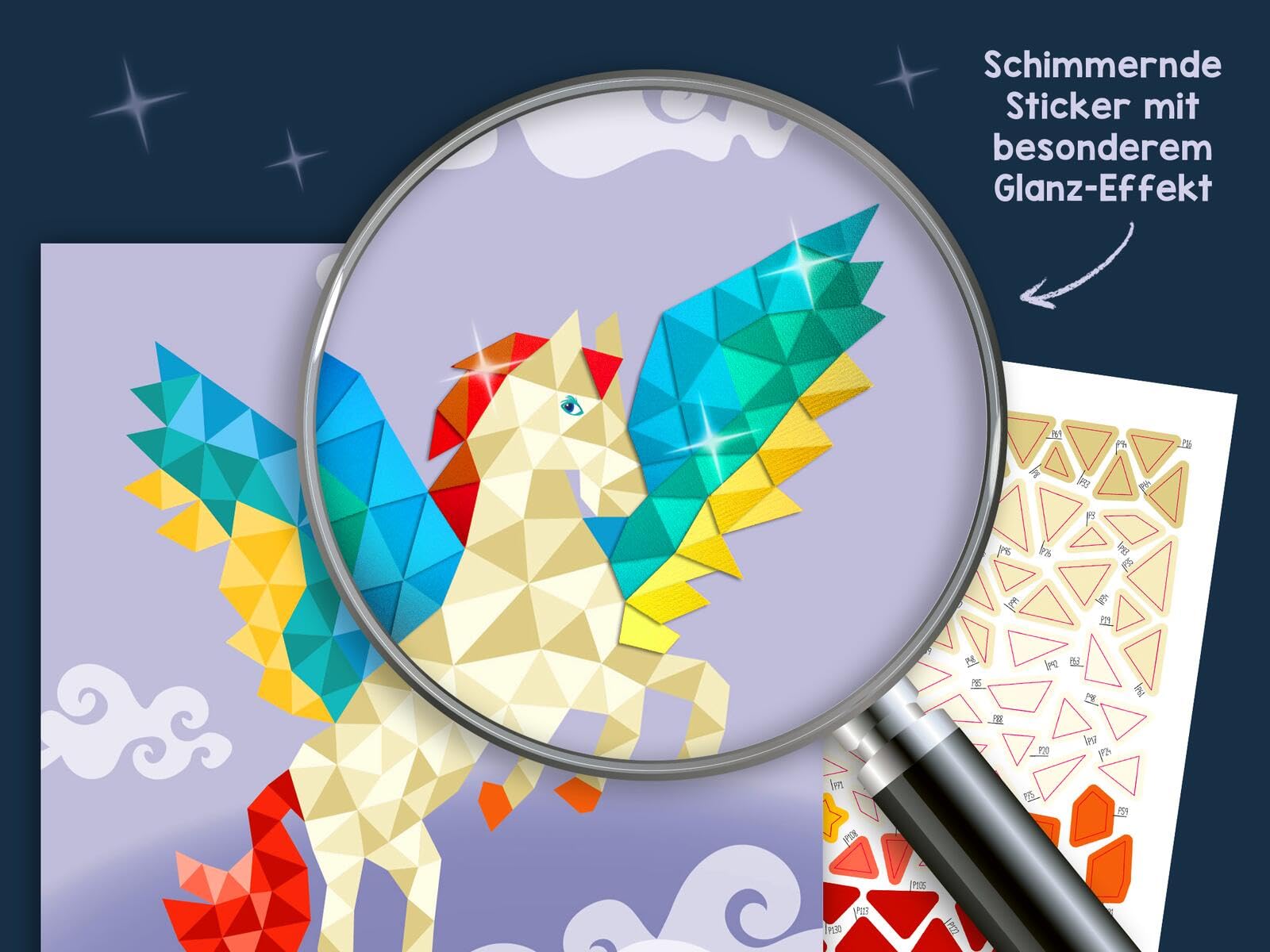I Love to Sparkle – Mosaik-Stickerheft Fabelwesen: Mit über 1000 schimmernden Stickern
