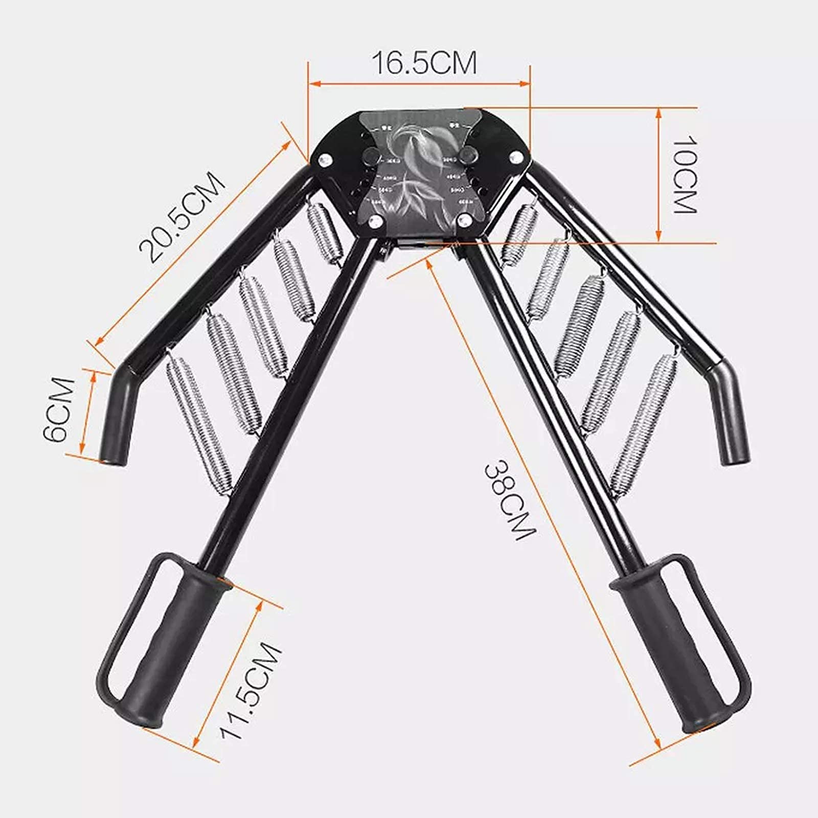 Ejercitador de brazos, expansor de pecho de entrenamiento de fuerza 4 en 1, resistencia ajustable de 66 a 132 libras, equipo de entrenamiento muscular con asas antideslizantes