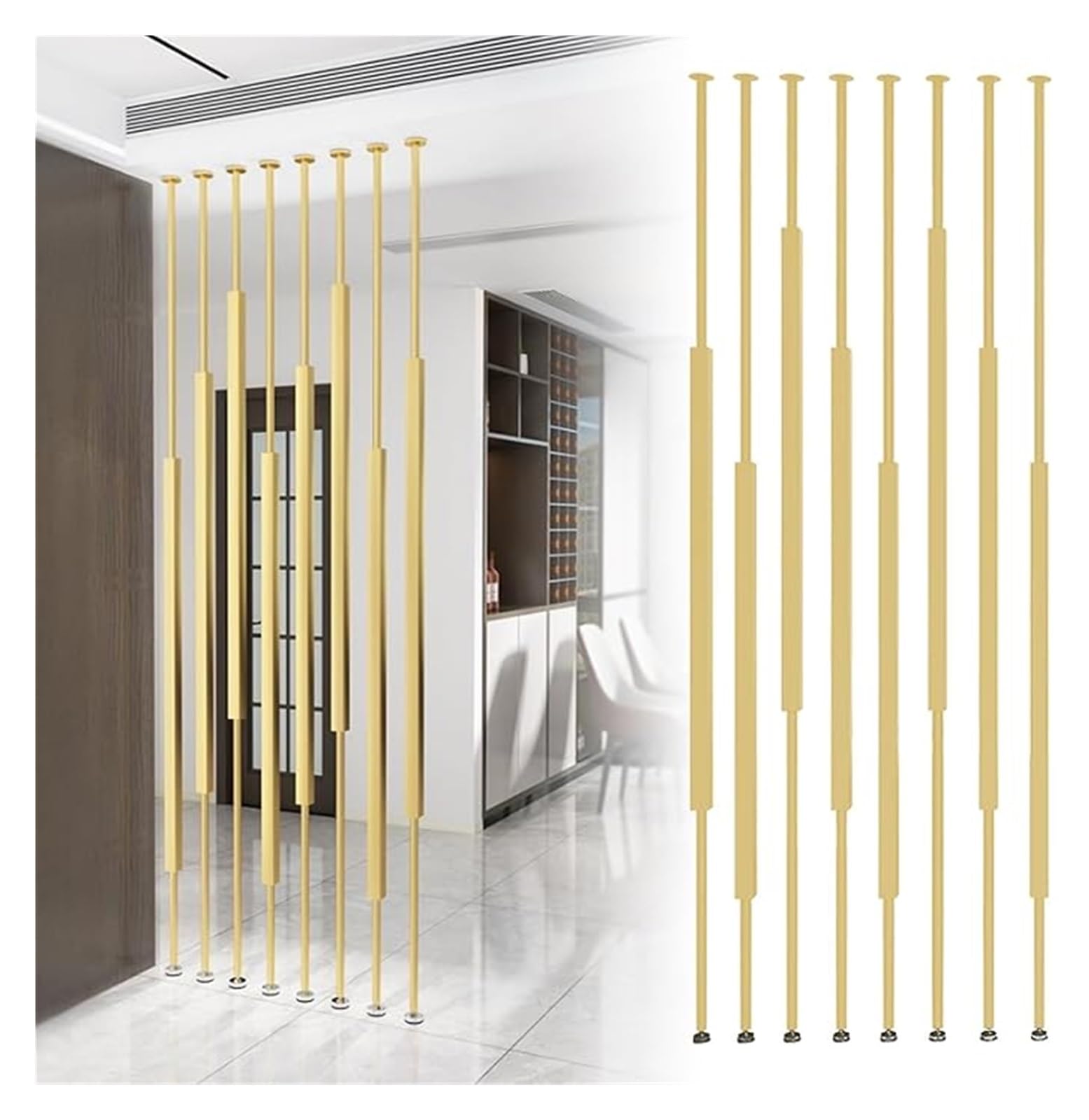 Séparateur de pièce à lattes métalliques pour diviser une chambre sans faire de travaux