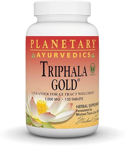 Planetary Herbals Triphala Gold 1000mg Extra Strength Ayurvedic - 120 Tabletas