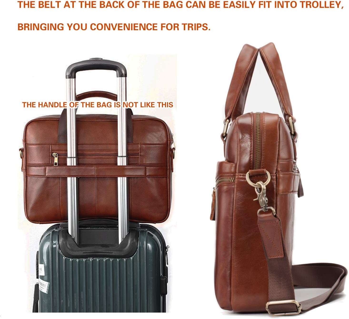 YUAN FAN Travelling Bags Haversacks Fashion Handbags Mens Leather Briefcase Messenger Bag,14 Inch Messenger Business Bags