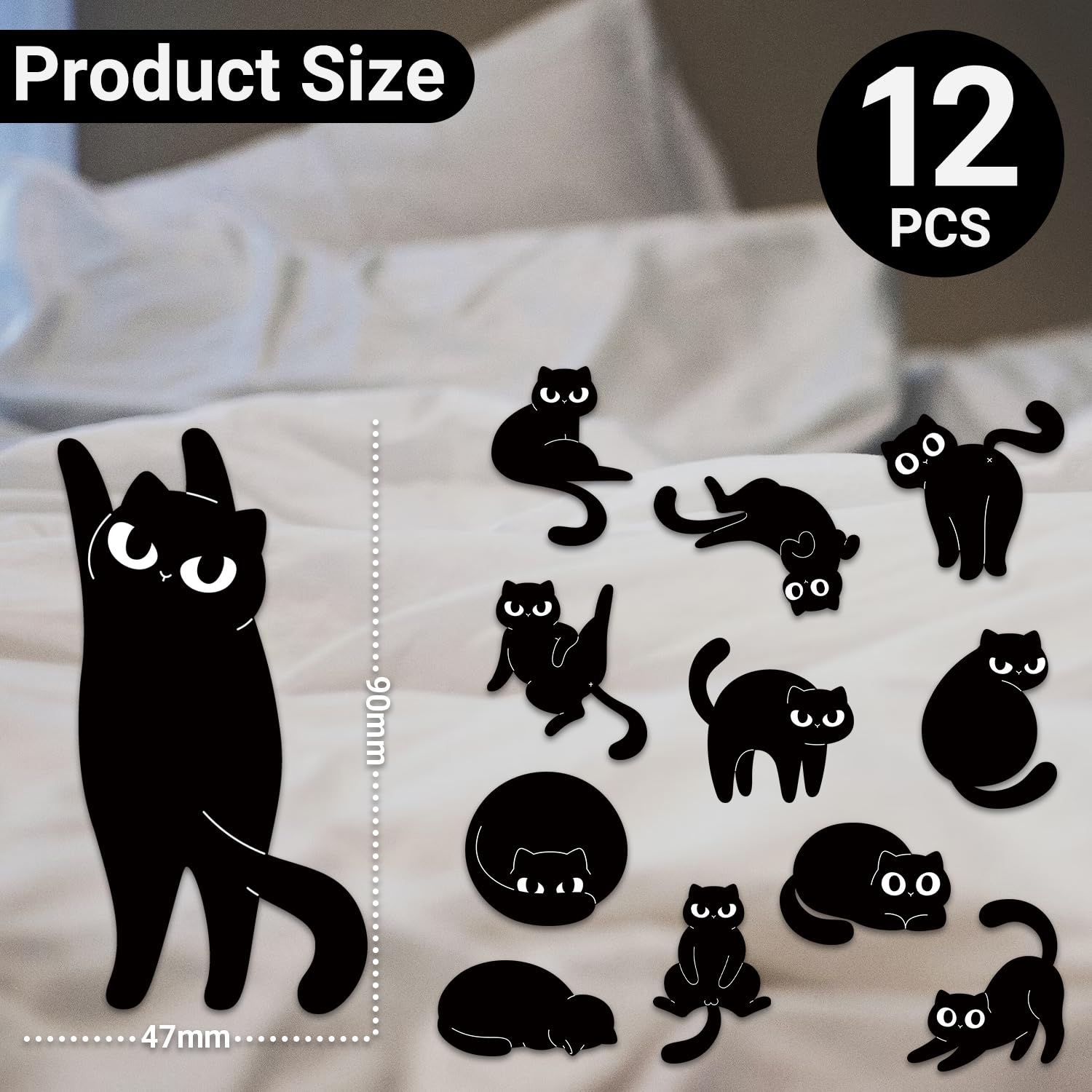 Marcapáginas Magnéticos Tixlux Estilo Gatos 12 Piezas