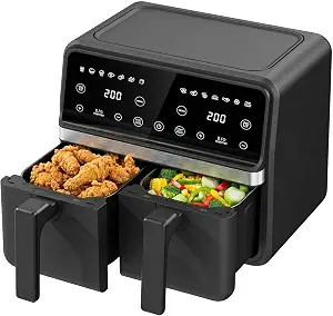 Ludatido 9-Quart Dual-Basket Air Fryer, 10-in-1