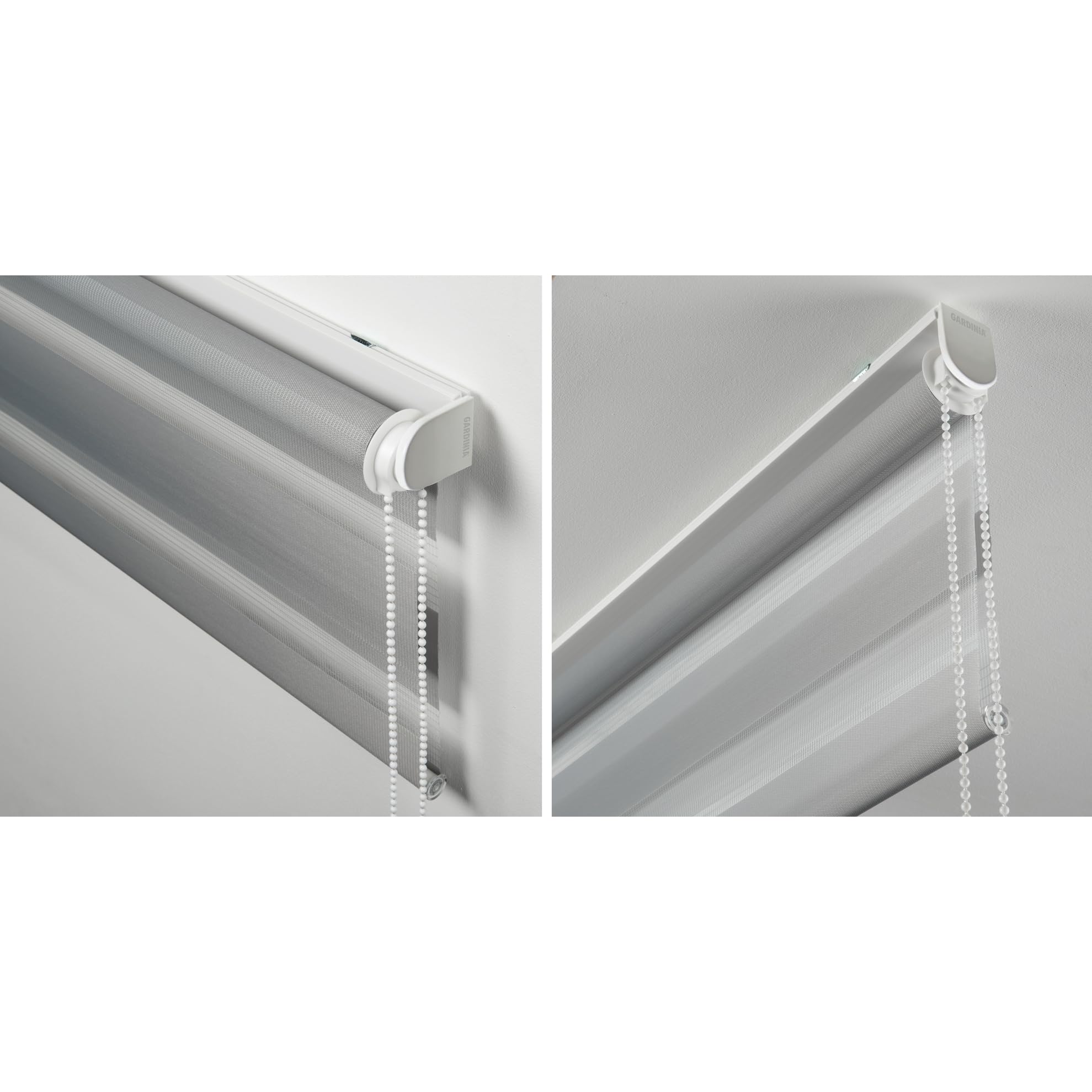 GARDINIA EASYFIX Tenda A Rullo Con Fantasia, Fissaggio A Incastro O Con Morsetto Di Fissaggio O Adesiva Tessuto Bianco 60x150 52107396