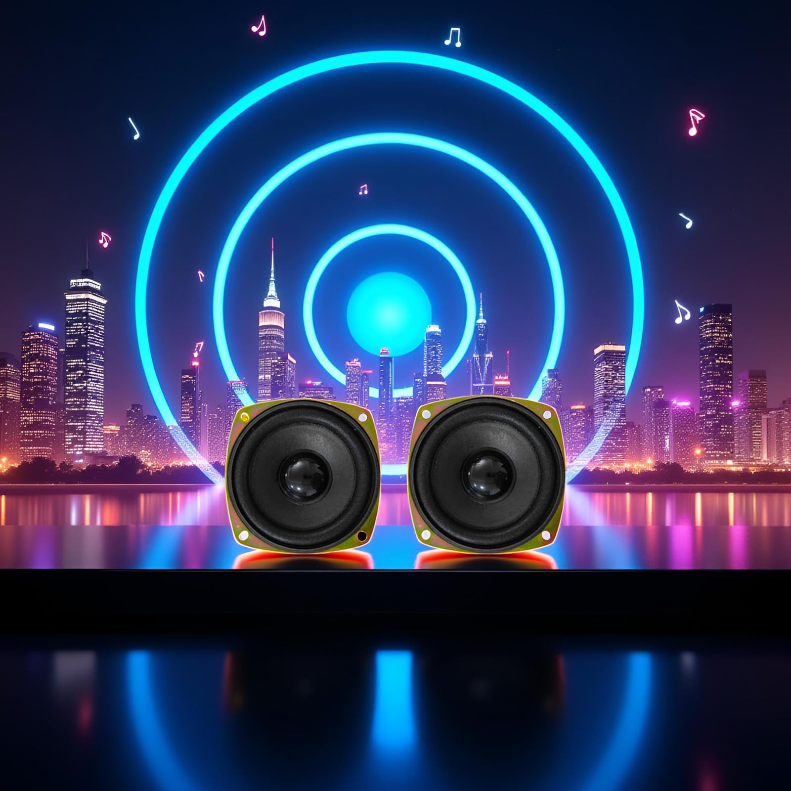 Gikfun 3 pollici 4Ohm 20W Full Range Audio Speaker Stereo Woofer Altoparlante per Arduino Sostituzione FAI DA TE (confezione da 2 pezzi) EK2173