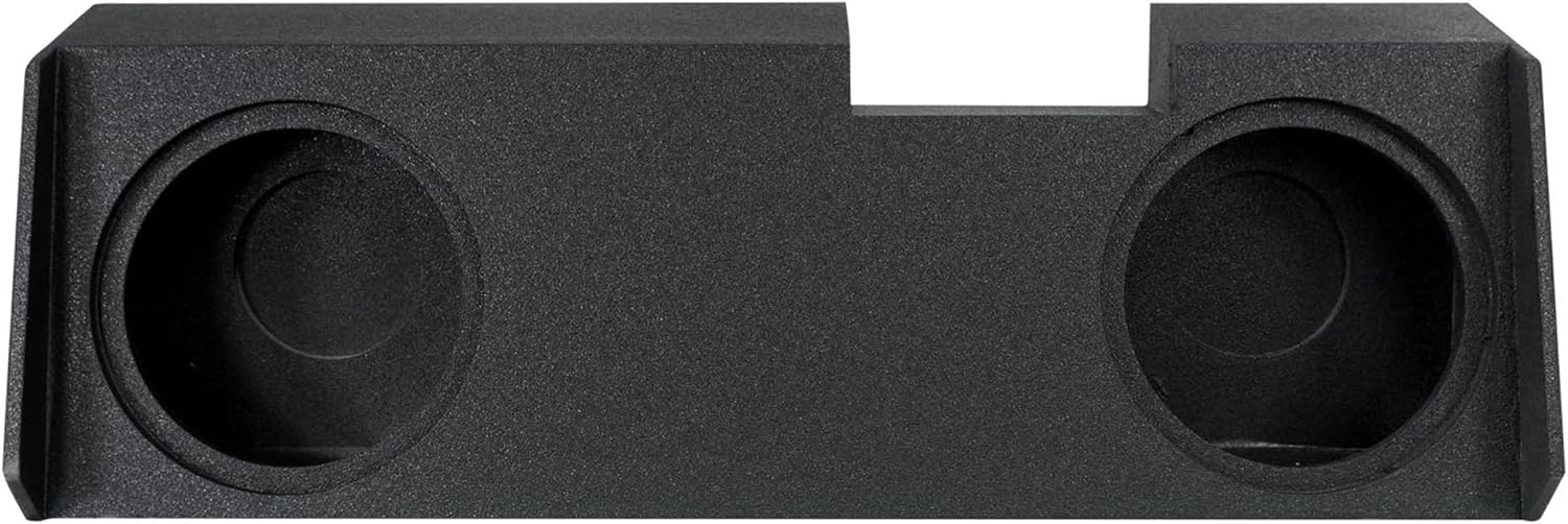 QPower Dual 10in Underseat Downfire Subwoofer Enclosure, QBomb Sub Box Compatible with Chevy Silverado Crew & Double Cab, GMC Sierra Crew & Double Cab 2019-2026