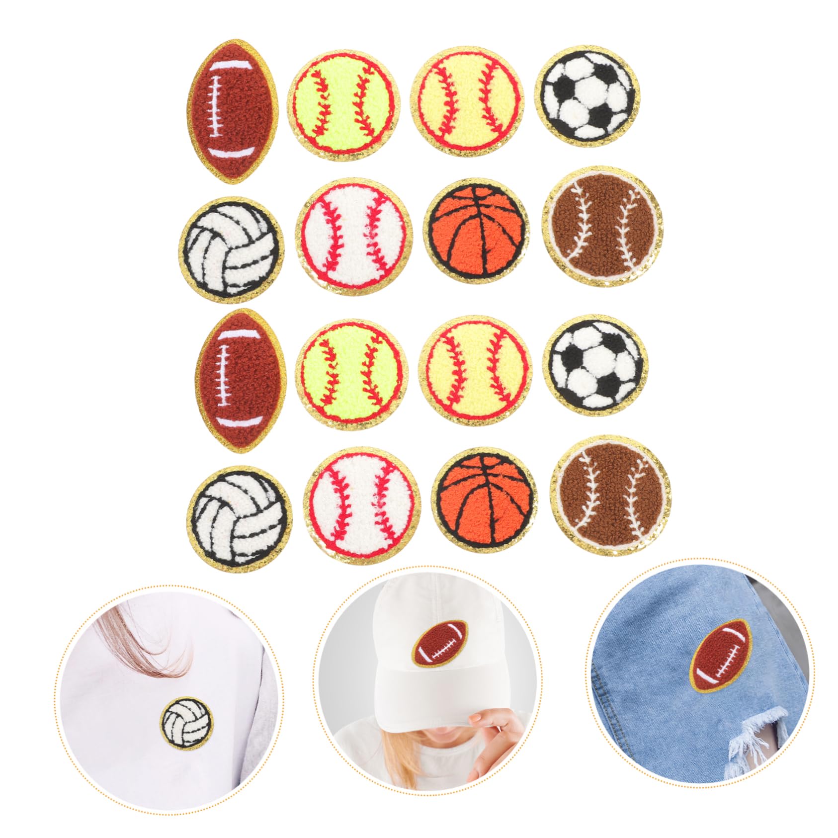 80stücke Teiliges Von Sportball-patches Zum Aufbügeln Dekorative Stoffaufnäher Für Kleidung Taschen Und Hüte Vielseitig Einsetzbar Für Jeans Jacken Und Handarbeiten