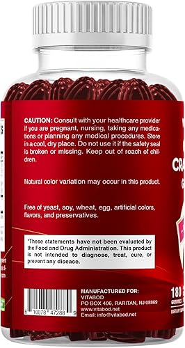 Miniatura 9 de Gomitas de arándano Suplemento para la salud del tracto urinario - 1000 mg - 180 gomitas a base de pectina