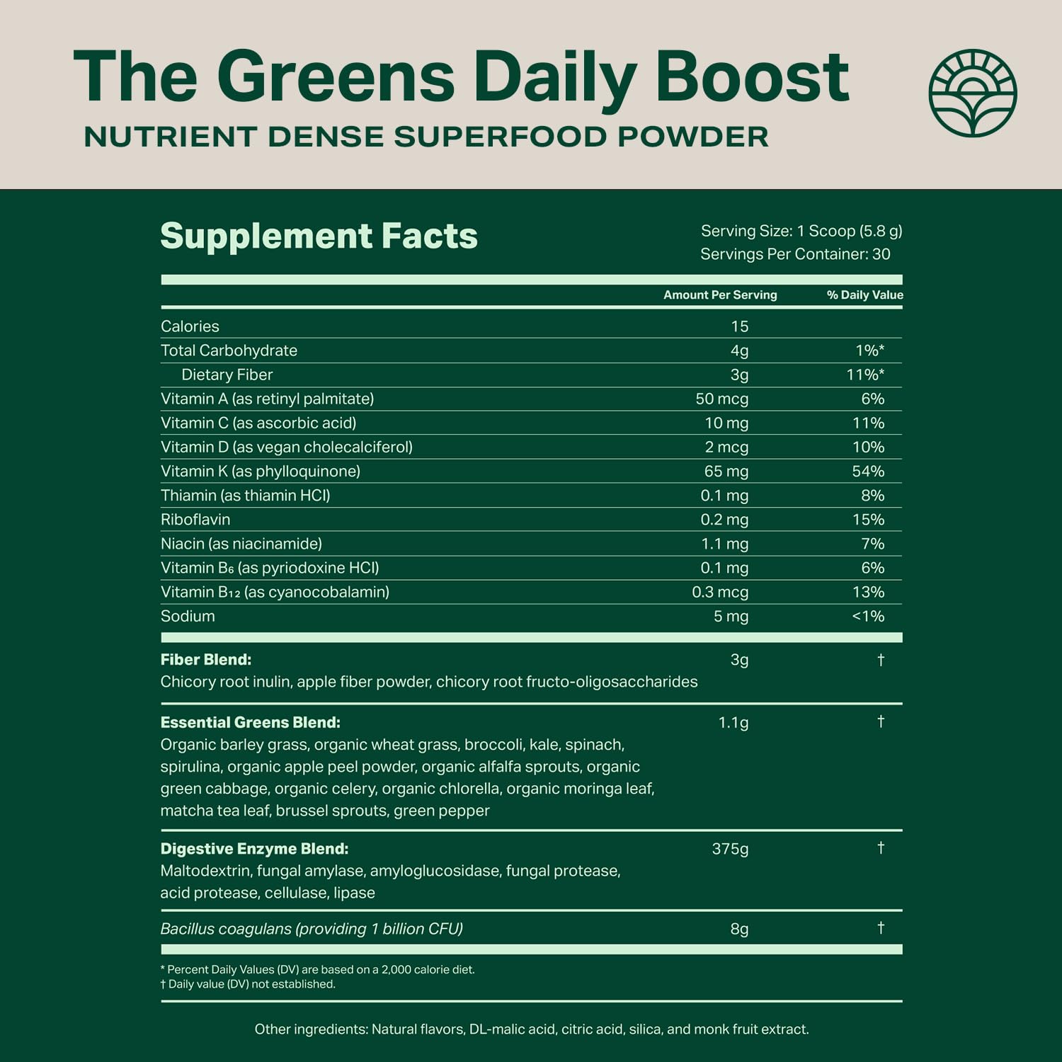 Proper The Greens Organic Powder with Wheatgrass Spirulina Superfood Blend — Amazon image 8