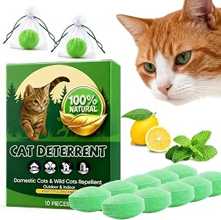 Cat Deterrent Outdoor Dog Deterrent (Pack of 1 (10 Balls)) Natural Peppermint Oil Cat Repellent Outdoor and Indoor Against... Price In India