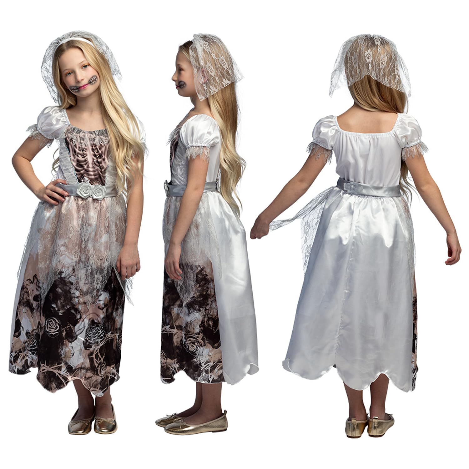 Boland - Children's Zombie Bride Costume, Fancy Dress Costumes, Halloween Fancy Dress, Horror Costume for Carnival