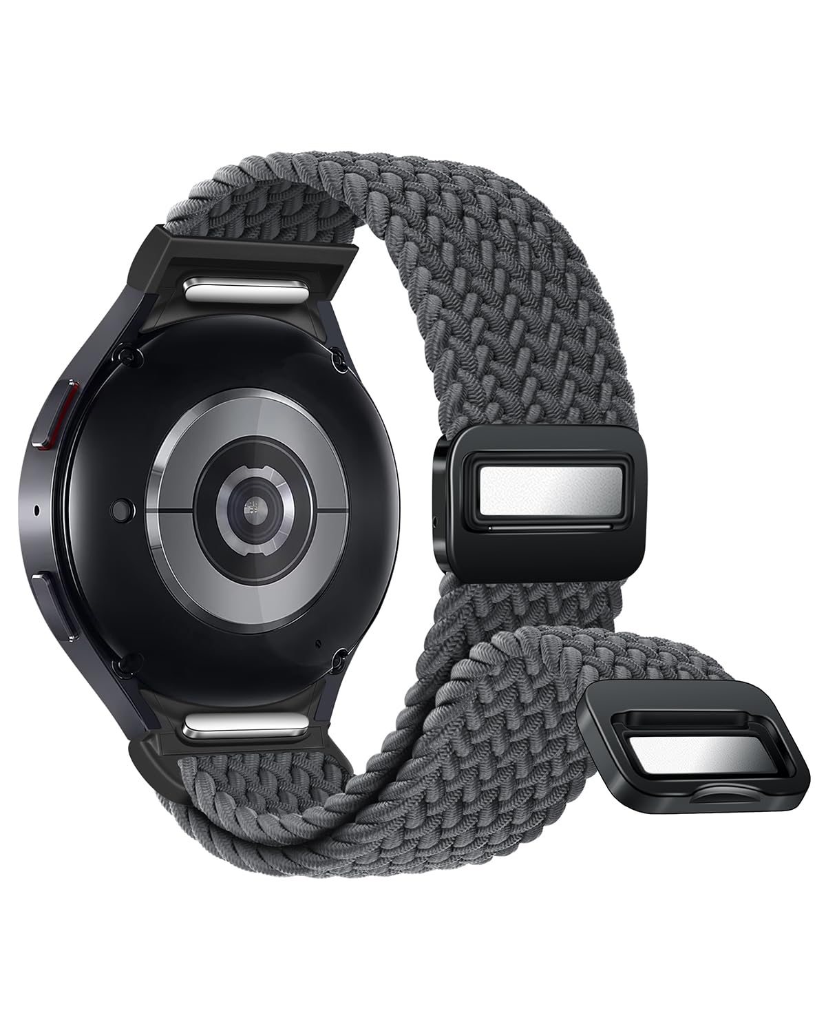 One Click No Gap Braided Bands Compatible with Samsung Galaxy Watch 7 6 4 5 FE Band 40mm 44mm/Galaxy Watch 6 4 Classic 47mm 43mm 42mm 46mm/Watch 5 Pro