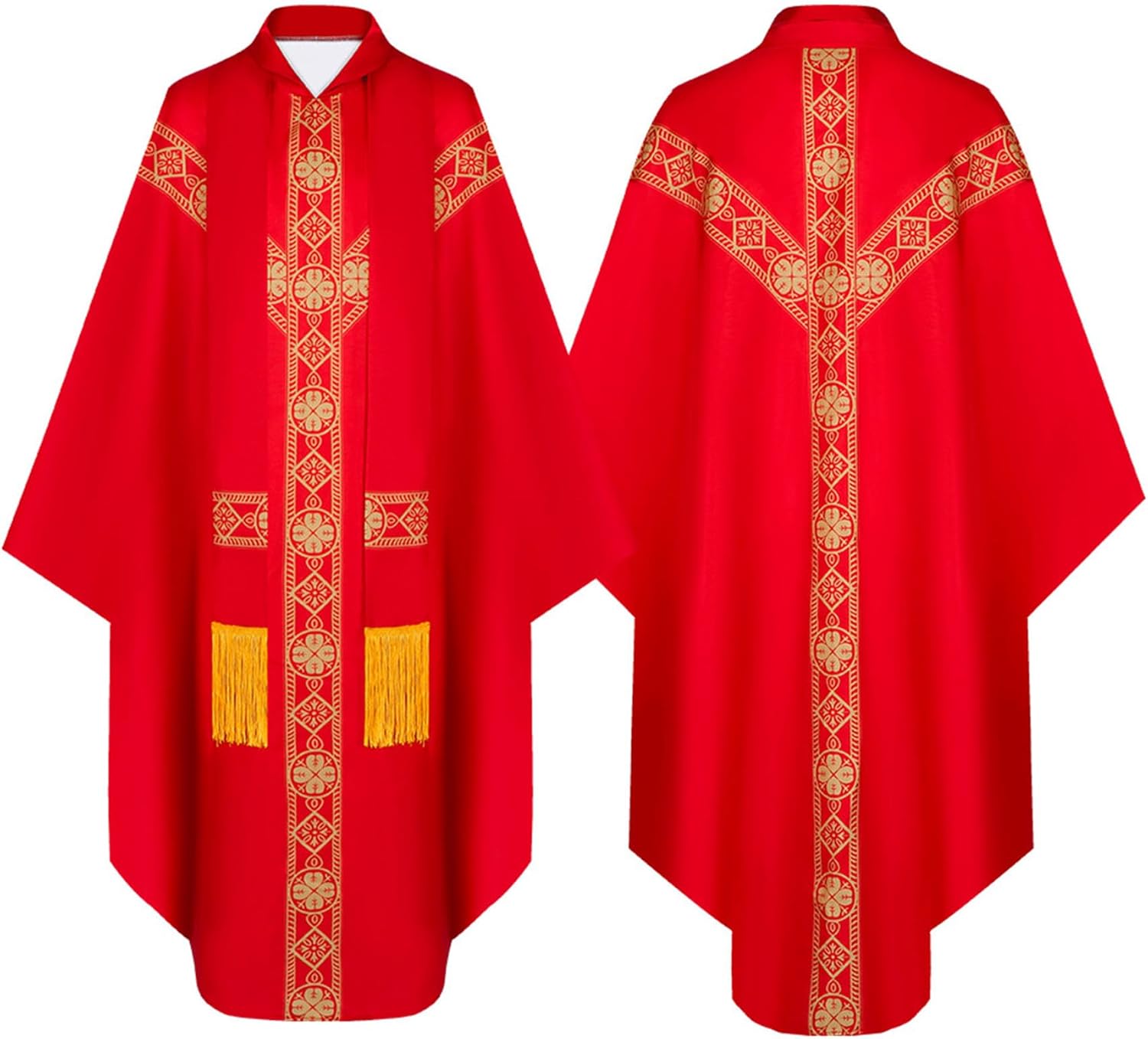 Church Catholic Priest Unisex Priest Costume with Stole Chasuble for Catholic Priests Clergy Robes for Men - Image 6