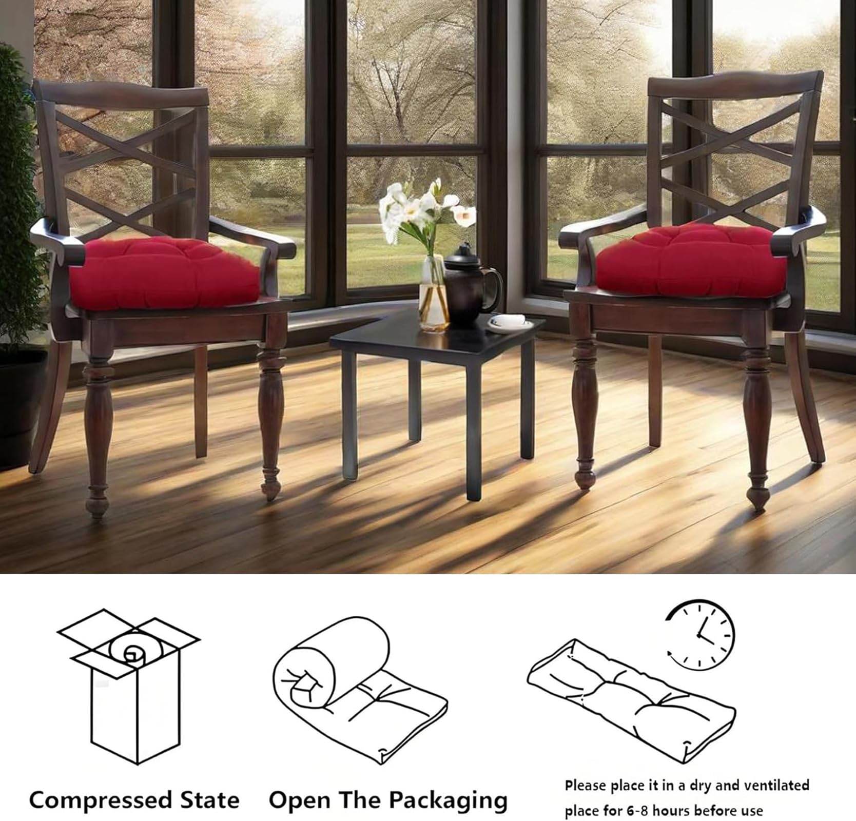 Genérico 2 Piezas Cojín de Asiento de sofá en Forma de U, Cojines en Forma de U para Interiores y Exteriores para Asiento de Silla de Mimbre para Mecedora de Interior y Exterior (Beige)