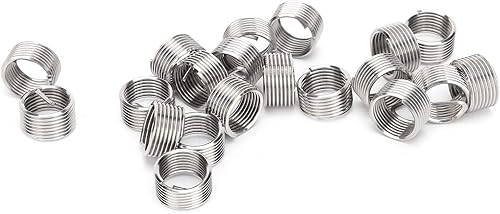 Miniatura 24 de Hilitand 20 piezas de insertos de hilo de alambre de rosca de la manga de rosca de reparación de buje de fijación de tornillo (2.5D)
