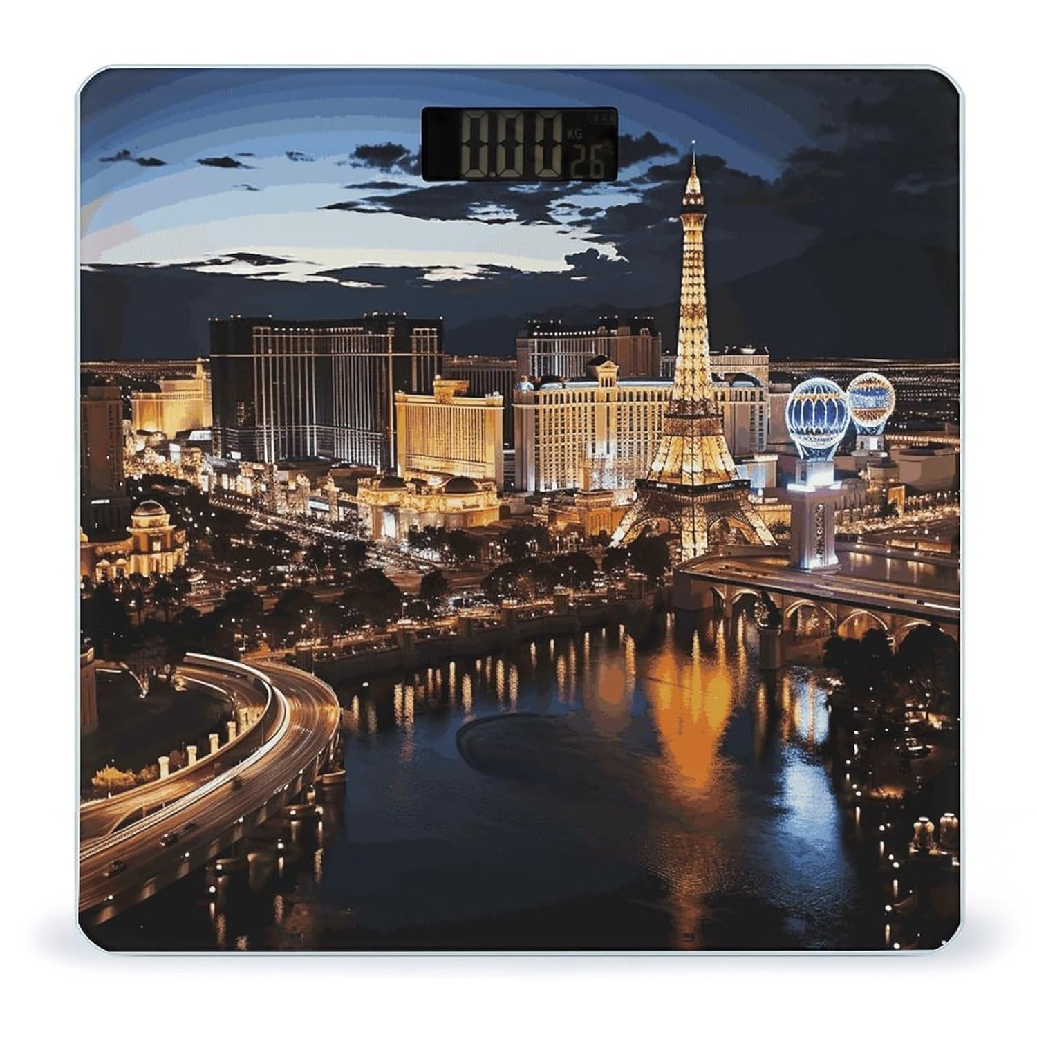 Báscula Digital de Baño con Pantalla LED Brillante