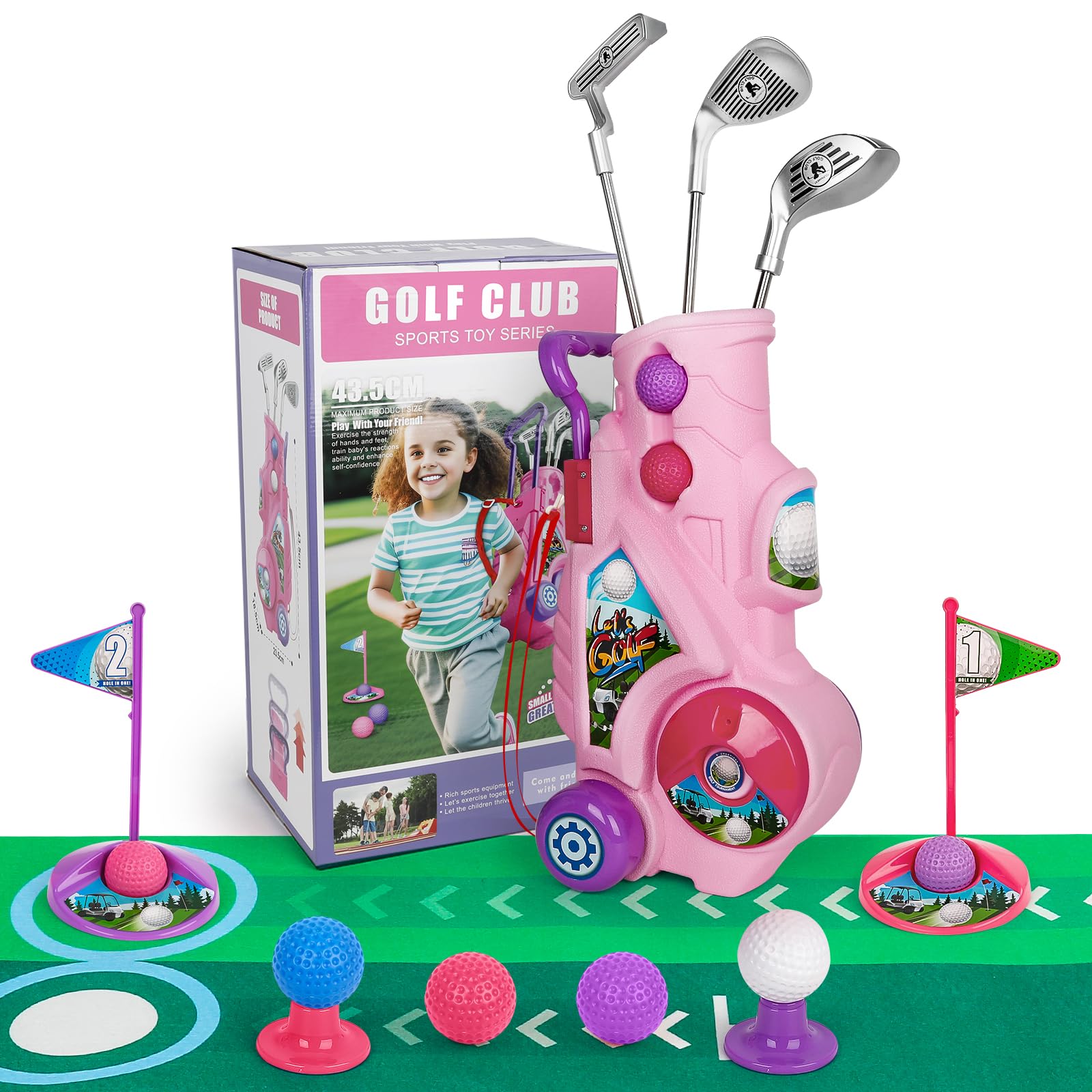 Toddler Golf Set Upgraded Kids Golf Clubs With Putting Mat