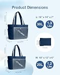 TOPDesign Puffy Tote Bag for Women with Cup Holder & Laptop Compartment & Cosmetic Bag & Trolley Sleeve for Work, Travel