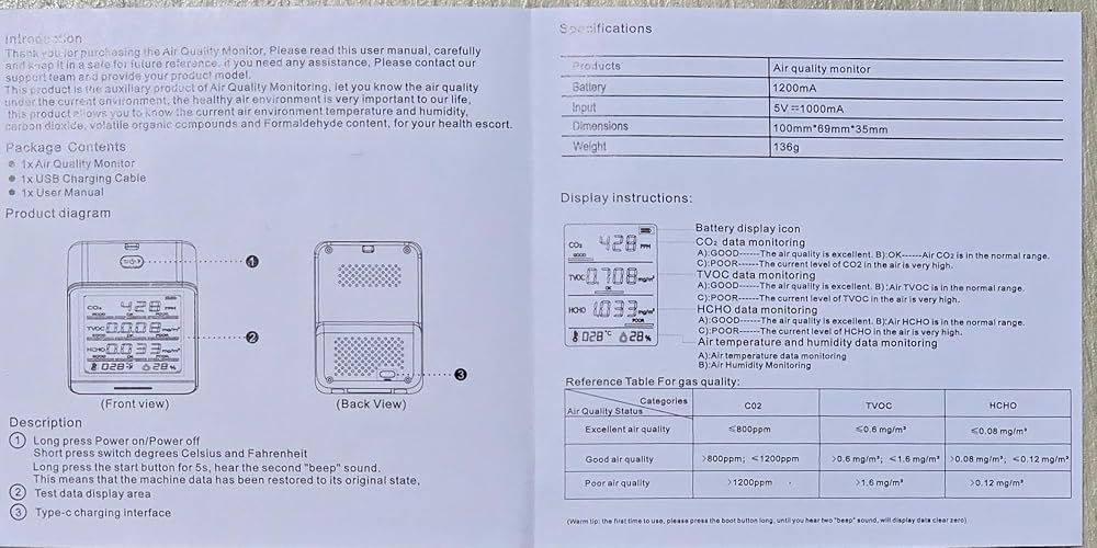 Aqara Luftqualitätsmonitor – TVOC, Temperatur, F Produktbild-Vorschau 3